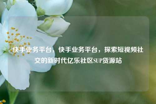 快手业务平台，快手业务平台，探索短视频社交的新时代亿乐社区SUP货源站  第1张